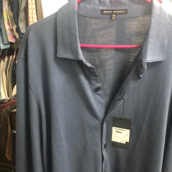 Robert Barakett Blue Casual Button Down Shirt - Picture 3 of 6